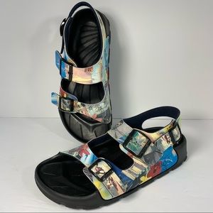 Birki's Hawaiian Print Sandals Size 40, US 9- 9.5